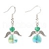 Electroplate Glass Dangle Earrings EJEW-JE04319-2