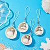 Natural Shell Mobile Straps HJEW-JM01935-2