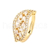 Brass Micro Pave Clear Cubic Zirconia Finger Rings for Women RJEW-U047-26G-4