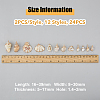 SUPERFINDINGS 24Pcs 12 Styles Electroplate Shell Pendants SHEL-FH0001-24-2