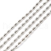 Anti-Tarnish Rhodium Plated 925 Sterling Silver Oval Ball Chains STER-F052-07P-1