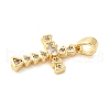 Brass Micro Pave Cubic Zirconia Pendants KK-U056-29G-2