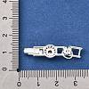 Brass Micro Pave Clear Cubic Zirconia Fold Over Clasps KK-R222-04S-3