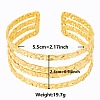 Vintage Hammered 304 Stainless Steel Cuff Bangles for Women OO0965-2-1