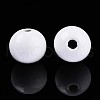 Spray Painted Round Natural Schima Wood Beads WOOD-A018-12mm-31-3