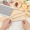 Polyester Braided Metallic Lace Trim SRIB-WH0011-180D-02-3