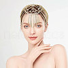 Metal Rhinestone Tassel Hair Chain Hat for Bridal DIY-WH0504-183-6