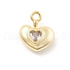 Brass Micro Pave Cubic Zirconia Pendants KK-D283-02G-1
