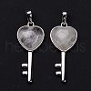 Natural Quartz Crystal Pendants G-I321-06P-18-3