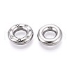 304 Stainless Steel Rhinestone Linking Rings STAS-T064-77P-2