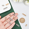GOMAKERER 12Pcs 6 Styles Brass Pave Cubic Zirconia Multi-Stand Links KK-GO0001-31-3