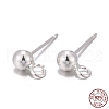 925 Sterling Silver Stud Earring Findings STER-S002-49-6