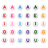  500Pcs 5 Styles Acrylic Beads MACR-TA0001-34-3