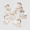 Glass Rhinestone Charms X-IFIN-F144-12G-1