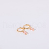 Brass Micro Pave Cubic Zirconia Hoop Earrings WGF8540-10-1