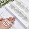 Polyester & Imitation Pearl Beaded Tassel Ribbon OCOR-XCP0002-82-3