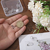 CHGCRAFT 10Pcs Screwable Alloy Transparent Glass Pendants GLAA-CA0001-61-3