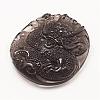 Carved Natural Obsidian Big Pendants G-G660-57-2