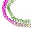 Transparent Gradient Color Glass Beads Strands X1-GLAA-H021-01B-22-3
