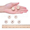 Natural Unfinished Wood Beads WOOD-Q008-25mm-LF-4