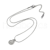 304 Stainless Conch Shell Shaped Pendant Round Snake Chain Necklaces NJEW-Z044-03P-2