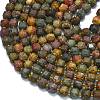 Natural Polychrome Jasper/Picasso Stone/Picasso Jasper Beads Strands G-K389-A62-01-3