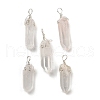 Natural Quartz Crystal Big Pointed Pendants G-P253-01P-2
