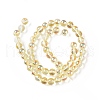 Transparent Electroplate Glass Beads Strands X-EGLA-I015-01D-3
