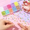 60G 10 Colors Opaque Acrylic Beads MACR-CJ0002-20-4