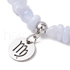 Natural Blue Lace Agate Chip Beaded Stretch Bracelets BJEW-JB11133-08-3