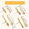 4Pcs 4 Style Eco-Friendly Brass Micro Pave Cubic Zirconia with Glass Pendants KK-SZ0005-79-7