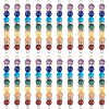 HOBBIESAY 20Pcs Chakra Natural & Synthetic Gemstone Connector Charms FIND-HY0001-32-1
