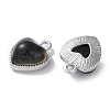 Alloy with Black Glass Pendant FIND-Z014-23P-2
