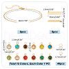 Unicraftale 304 Stainless Steel Blank Rectangle Link Bracelet with Birth Stone Charms DIY Making Kit DIY-UN0056-20-3