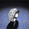 Rhodium Plated 925 Sterling Silver Micro Pave 6.5x3.9mm Moissanite Finger Rings WGBE16F-31-1