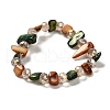 Bohemia Style Shell & Glass Beads Stretch Bracelets for Women BJEW-S178-01B-2