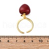 Brass Enamel Open Cuff Rings for Women RJEW-U057-20G-5
