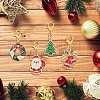Christmas Theme Alloy Enamel Pendant Decorations HJEW-GO00040-6