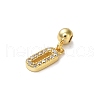 925 Sterling Silver Micro Pave Clear Cubic Zirconia European Dangle Charms STER-A045-01G-0-2