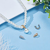 DELORIGIN 4Pcs 4 Styles Brass Micro Pave Clear Cubic Zirconia Fold Over Clasps KK-DR0001-12-4