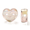 UV Plating Rainbow Iridescent Acrylic Enamel Beads OACR-G012-10-3
