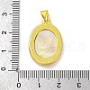 Natural Yellow Shell Carved Angel Pendants KK-D537-07G-01-3