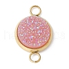 Resin Imitation Druzy Agate Connector Charms PALLOY-JF02189-01-2
