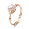 Mother's Day Jewellery Nuggets Natural Cultured Freshwater Pearl Finger Rings RJEW-JR00697-02-4