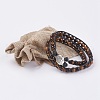Natural Tiger Eye Wrap Bracelet BJEW-JB03613-04-3