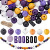 SOFPLATE Painted Natural Wood Beads WOOD-SP0001-15-1