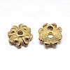 Real 18K Gold Plated 4-Petal 925 Sterling Silver Bead Caps STER-M100-14-1