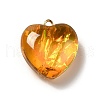 Transparent Resin Pendants RESI-F035-02C-2
