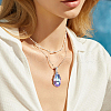 BENECREAT 1Pc Rhodium Plated 925 Sterling Silver Pendant Blank Shape Cabochon Settings STER-BC0002-51-6