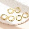 Brass Huggie Hoop Earrings KK-D063-04G-3